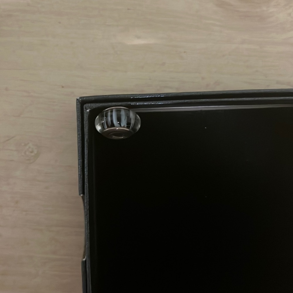 Black and white/ zebra glass pandora charm